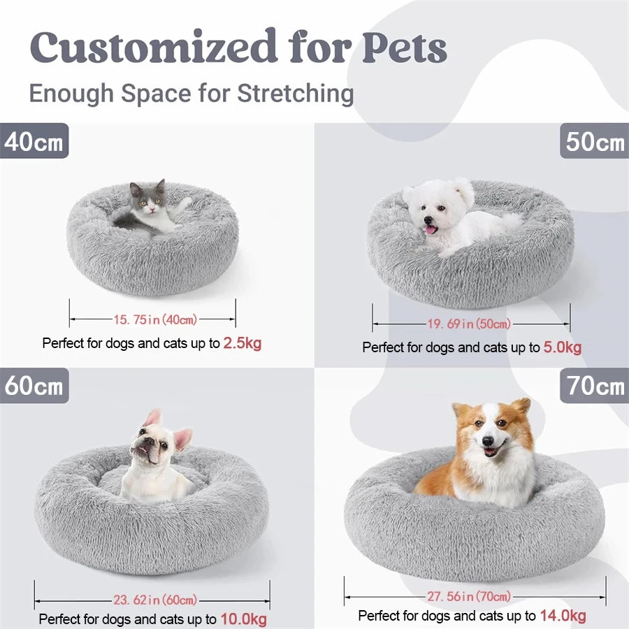Soft Plush Round Pet Bed