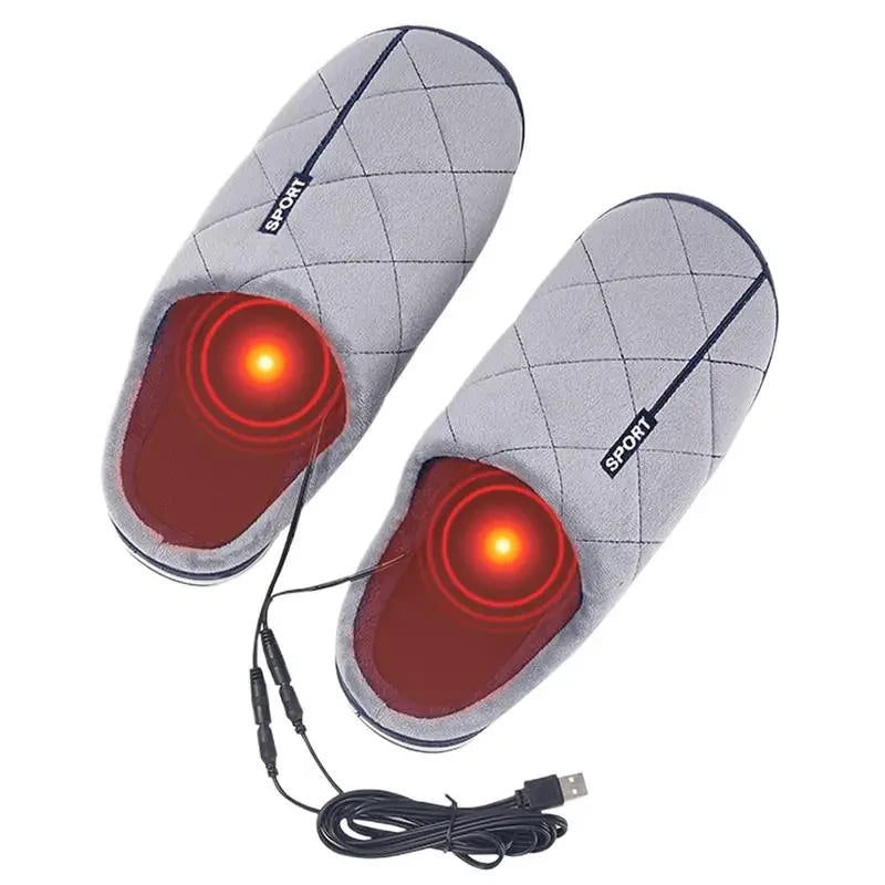 Electric Heated Foot Warmer Slippers