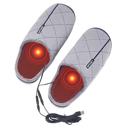 Electric Heated Foot Warmer Slippers