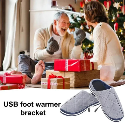 Electric Heated Foot Warmer Slippers