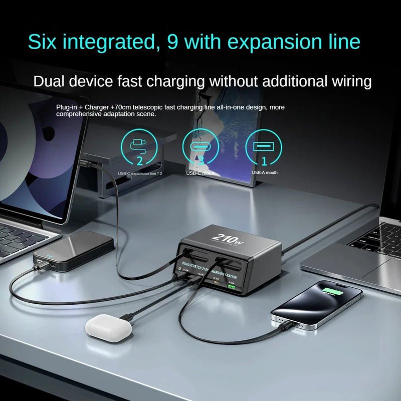 Dualstretch Charging Station with Retractable Cables