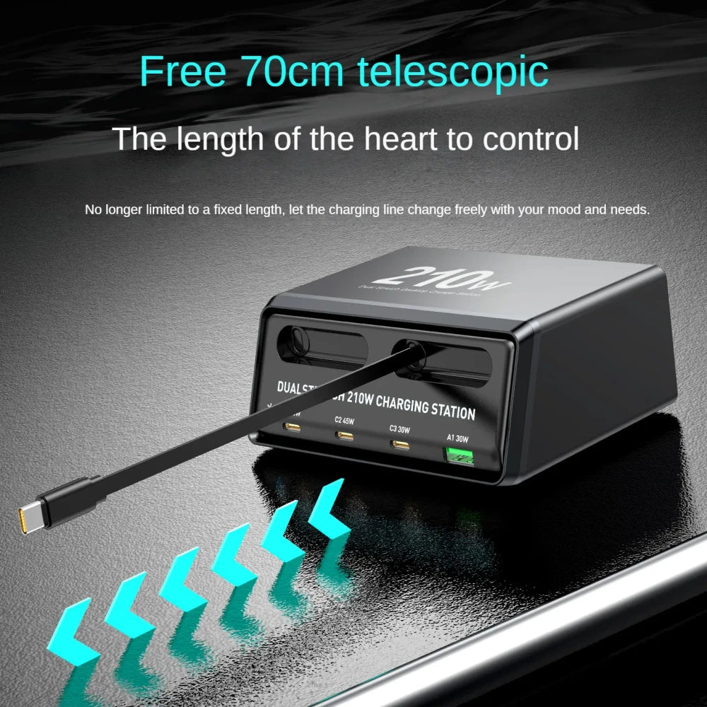 Dualstretch Charging Station with Retractable Cables