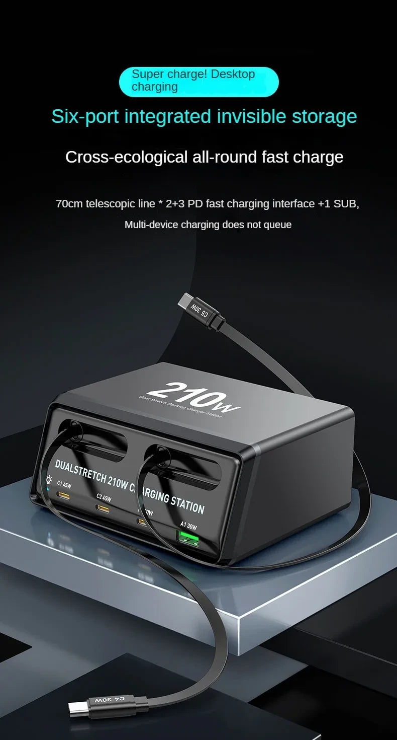Dualstretch Charging Station with Retractable Cables