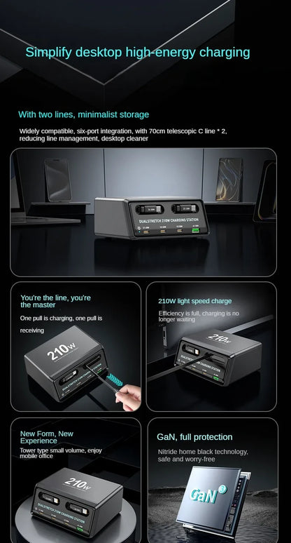 Dualstretch Charging Station with Retractable Cables