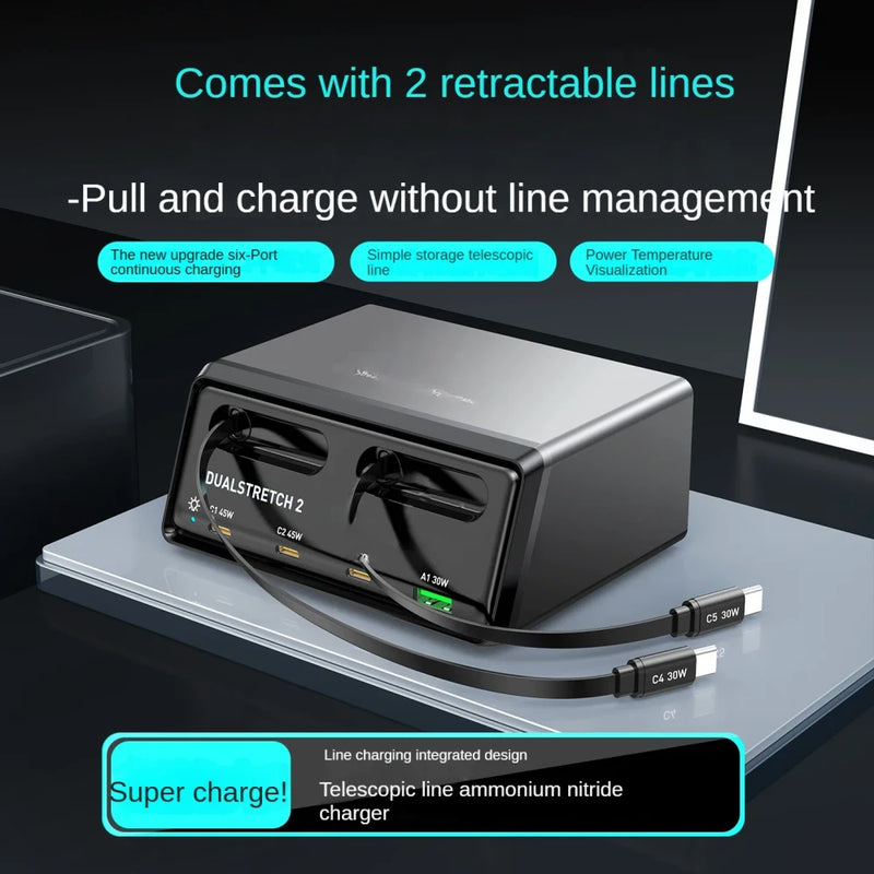 Dualstretch Charging Station with Retractable Cables