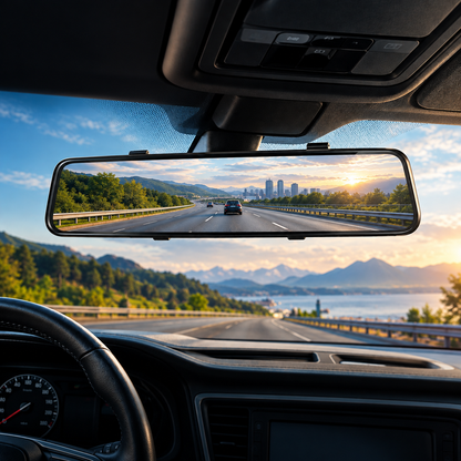 Panoramic Wide-angle Rearview Mirror for Cars (One Piece)