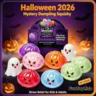 Glitter Ghost Dumpling Squishy 2-Pack — Slow Rising Stress Relief Fidget Toys