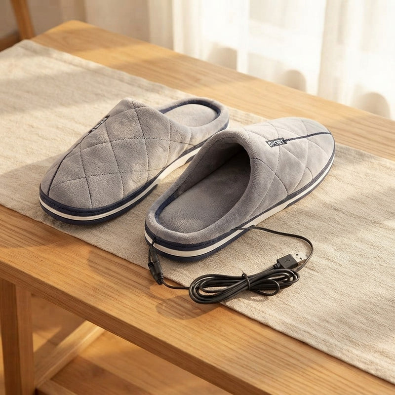 Electric Heated Foot Warmer Slippers