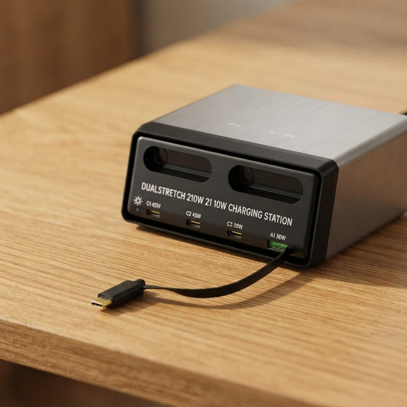 Dualstretch Charging Station with Retractable Cables