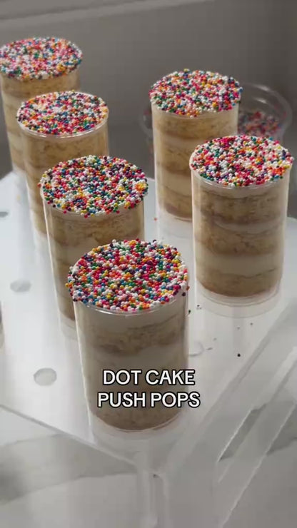 20 Pack Clear Cake Push Pop Containers with Lids